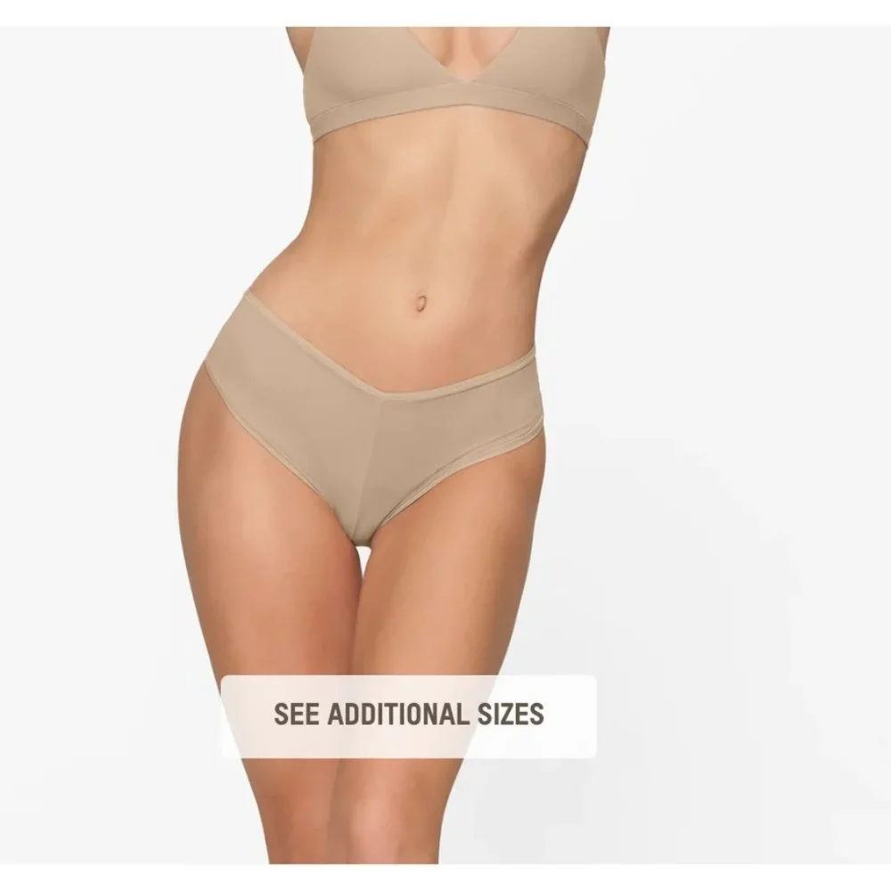 NWT Skims Women's Fits Everybody Hipster Pantie Pull on Tan Medium